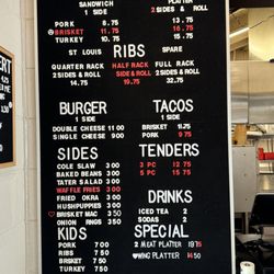 Big Nick's BBQ - Menu