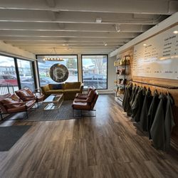 Mango Tree Coffee - Comfortable seating area to the left of the entrance.