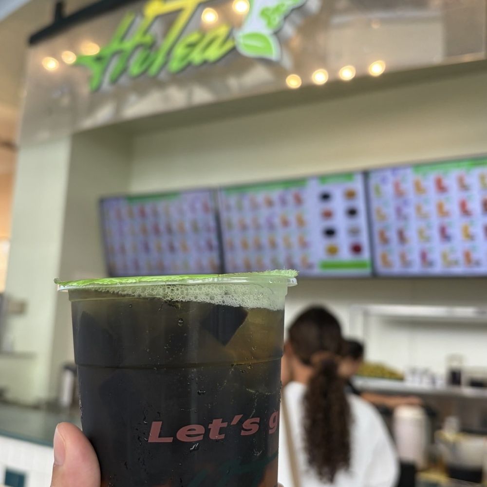 Hi Tea Cafe - Lychee jasmine tea -+ grass jelly - Bubble Tea Near Me - Kahului, Hawaii