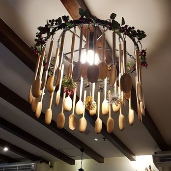 Wooden Spoon - Chandelier made of wooden spoons - Filipino Near Me - Makati, NCR
