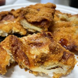 a close up of a plate of food