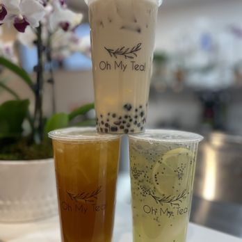 Oh My Swee-Tea - Top - Milk Tea Bottom- Orange Peach Tea (left) Coco Kquat Tea (right) - Desserts Near Me - Brooklyn Park, Minnesota Oh My Swee-Tea - Top - Milk Tea Bottom- Orange Peach Tea (left) Coco Kquat Tea (right) - Desserts Near Me - Brooklyn Park, Minnesota