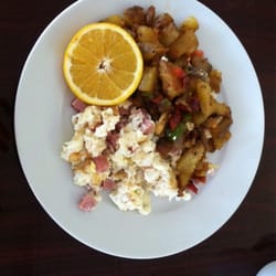 Time Out Cafe - Egg white scramble with homefries!
