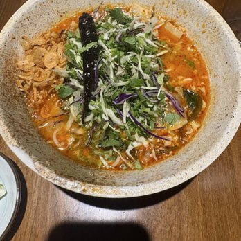 Bar Sen - Red curry noodle bowl (unsure of name on menu) - Laotian Near Me - Oklahoma City, Oklahoma Bar Sen - Red curry noodle bowl (unsure of name on menu) - Laotian Near Me - Oklahoma City, Oklahoma