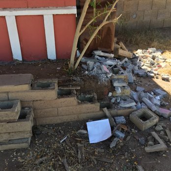 Building Block Masonry - Damaged pt1 - Masonry/Concrete Near Me - Phoenix, Arizona