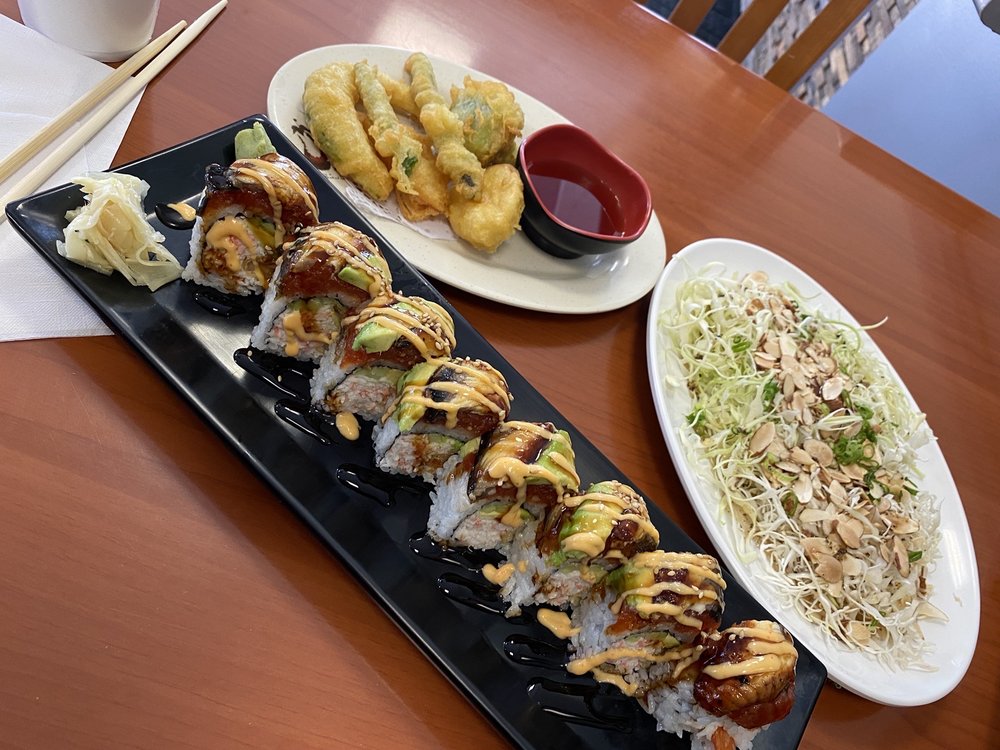 Food from Blue Fin Sushi & Teriyaki