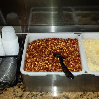 Legends Pizza - Self-serve cheese and peppers - Pizza Near Me - San Jose, California