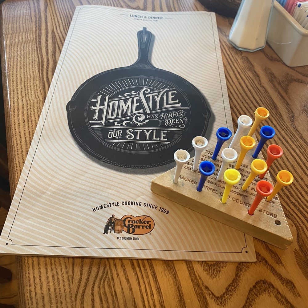 Cracker Barrel Old Country Store - Menu and game while you wait - Southern Near Me - Yuma, Arizona
