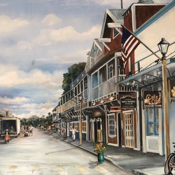 Back Home In Lahaina - Mural of downtown Lahaina.  Reminds me of the island - Hawaiian Near Me - Carson, California