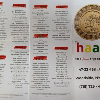 The Haab - Menu 9/2026 - Mexican Near Me - Woodside, New York