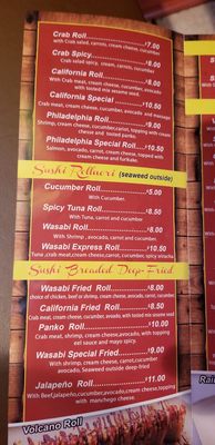 Menu photo 3 Wasabi Express Grill & Sushi Somerset, KY Menu photo 3 Wasabi Express Grill & Sushi Somerset, KY