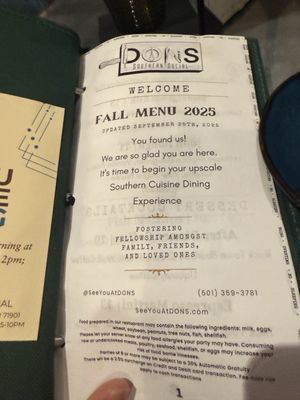 Menu photo 3 DONS Southern Social Hot Springs, AR Menu photo 3 DONS Southern Social Hot Springs, AR
