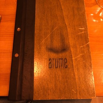 Arume - Menu cover - Mediterranean Near Me - Barcelona, B Arume - Menu cover - Mediterranean Near Me - Barcelona, B
