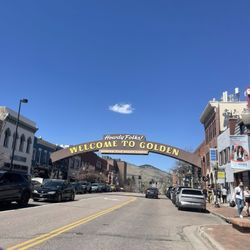 Historic Downtown Golden - Welcome to Golden sign in downtown!