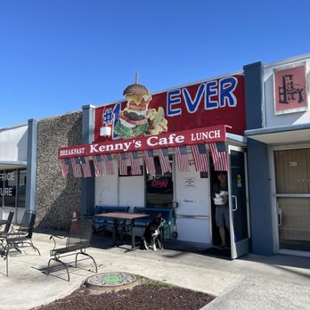 Kenny's Cafe - Grabbing lunch at Kenny's -- outdoor seating works great for us! - Cafes Near Me - Santa Clara, California
