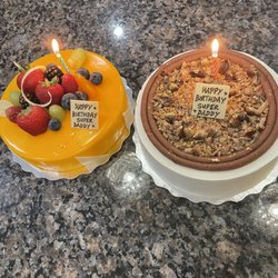 JW Patisserie - 7" Mango Mousse (left) and 7" Chestnut (right)