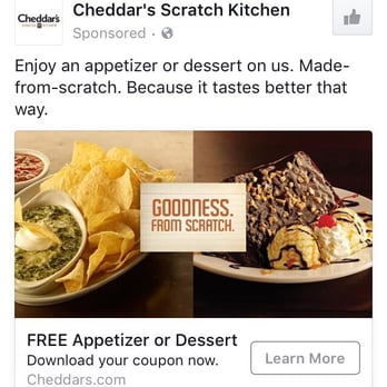 Cheddar's Scratch Kitchen - The Coupon Cheddar's Advertises All over the place but Refuses to Honor!! - American Near Me - Humble, Texas Cheddar's Scratch Kitchen - The Coupon Cheddar's Advertises All over the place but Refuses to Honor!! - American Near Me - Humble, Texas