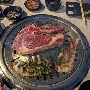 Ribs & Co - Tomahawk steak and marinated wagyu beef belly - Korean Near Me - La Mirada, California Ribs & Co - Tomahawk steak and marinated wagyu beef belly - Korean Near Me - La Mirada, California