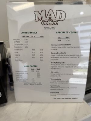 Menu photo 8 Mad Coffee Santa Ana, CA Menu photo 8 Mad Coffee Santa Ana, CA