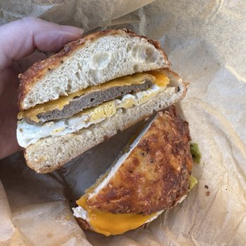 Einstein Bros. Bagels - Turkey Sausage & Cheddar Egg Sandwich - Breakfast & Brunch Near Me - Odessa, Florida