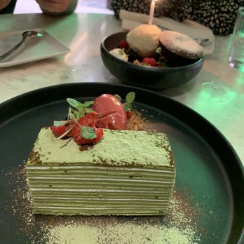 Makoto - Green tea cake - Japanese Near Me - Miami Beach, Florida
