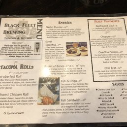 Front of menu
