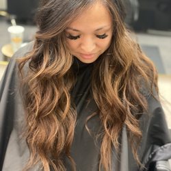 Blossom Trichology Hair Loss Solutions - Face framing color with extensions