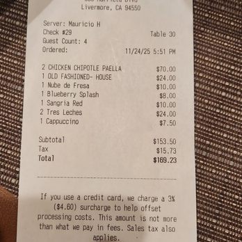Posada Alta Cocina - For 4 adults - Desserts Near Me - Livermore, California