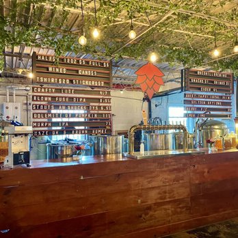 Red Hill Brewery - the bar and shelves - Breweries Near Me - Concord, North Carolina