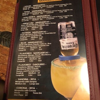 Don Pepe - Margarita Menu - Mexican Near Me - Hoover, Alabama Don Pepe - Margarita Menu - Mexican Near Me - Hoover, Alabama