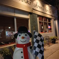 Pulaski Street Grille - Snowman is here for Happy Hour
