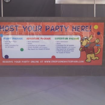 DropZone Waterpark - Party package options. No pricing. Must call or possibly check on-line. - Water Parks Near Me - Perris, California