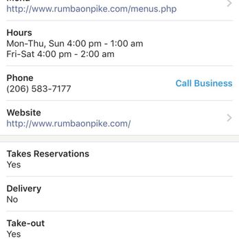 Rumba - Opens at 5pm apparently, please update your Yelp - Caribbean Near Me - Seattle, Washington
