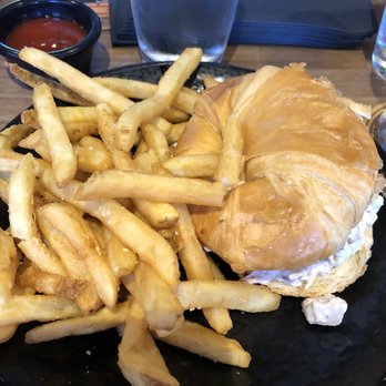 Budweiser Brewery Experience - Chicken salad sandwich on a croissant with a side of Parmesan fries. - Beer Tours Near Me - Saint Louis, Missouri