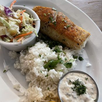 Lure Fish House - My husband, Seabass with sides you get to pick two - Seafood Near Me - San Luis Obispo, California Lure Fish House - My husband, Seabass with sides you get to pick two - Seafood Near Me - San Luis Obispo, California