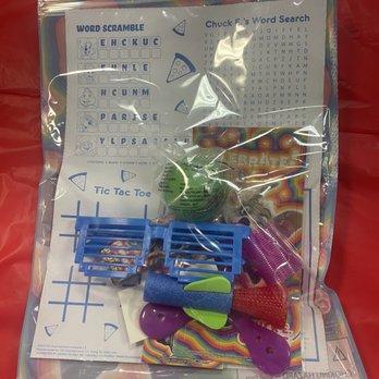 Chuck E. Cheese - the contents of the package - Arcades Near Me - Paramus, New Jersey