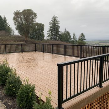 Varhan Design - Timber Tech deck with black aluminum railing. - Decks & Railing Near Me - Tigard, Oregon