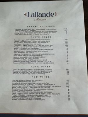 Menu photo 1 Lallande Madison, WI