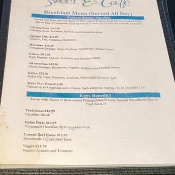Sweet E's Cafe - Menu - Cafes Near Me - Honolulu, Hawaii Sweet E's Cafe - Menu - Cafes Near Me - Honolulu, Hawaii