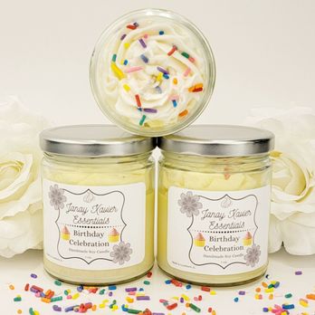 Janay Xavier Essentials - Buttercream icing surrounds this delectable cake scent sweetened with maple syrup for a perfect birthday cake. Cotton Wick - Cosmetics & Beauty Supply Near Me - Lombard, Illinois