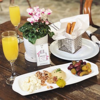 Garden Cafe - Mediterranean Sampler and Mimosa Special - Breakfast & Brunch Near Me - Sherman Oaks, California