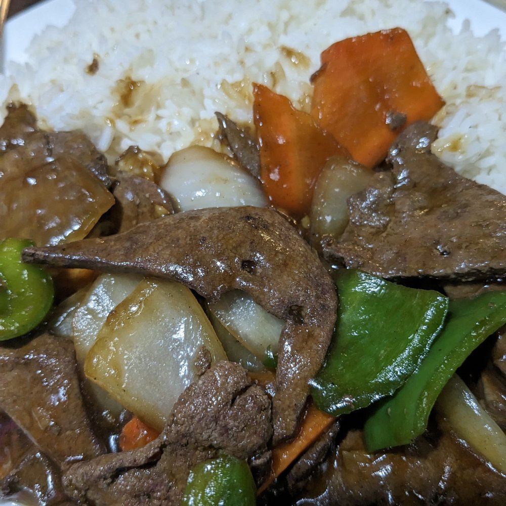 Sauteed pork liver lunch special
