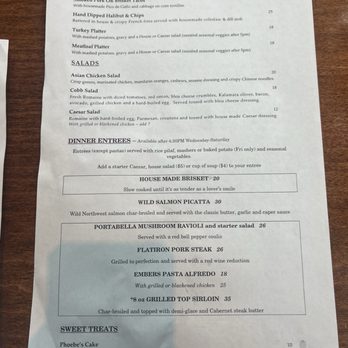 Embers Restaurant - Menu - American Near Me - Olympia, Washington