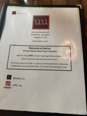 Menu photo 5 Café uu Everett, WA Menu photo 5 Café uu Everett, WA