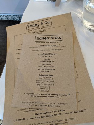 Menu photo 2 Honey & Co. London, XGL