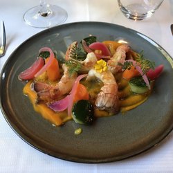 Le Kerstephanie - Entrée menu Balade gourmande : langoustines et légumes rôtis