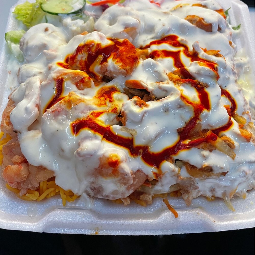 Yassa Grill - Shrimp & Chicken Plate - Food Trucks Near Me - Lowell, Massachusetts Yassa Grill - Shrimp & Chicken Plate - Food Trucks Near Me - Lowell, Massachusetts