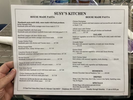 Menu photo 4 Susy’s Kitchen Midvale, UT