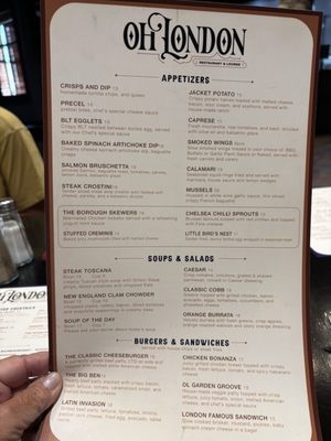 Menu photo 5 Oh London Creve Coeur, MO
