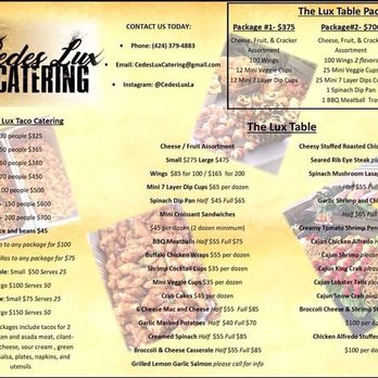 CedesLux Catering - Catering menu - Caterers Near Me CedesLux Catering - Catering menu - Caterers Near Me